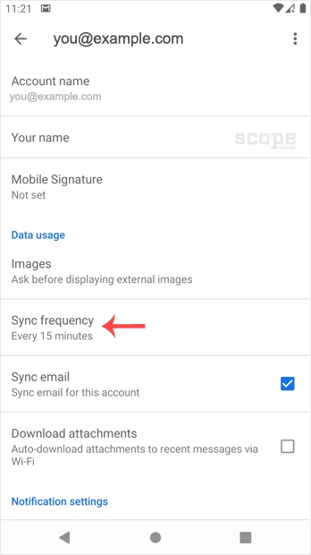 set-sync-android-cpanel-email-config.gif